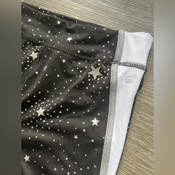 Girls Leggings Pants XL 14/16 Black Sparkles  More Than Magic - Picture 3 of 7